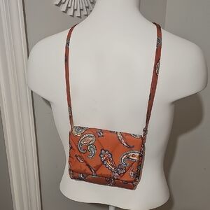 Vera Bradley Orange Paisley Crossbody Bag In Ultralight